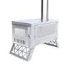 Estufa Plegable para Leña de Combustión Secundaria Athlon Outdoor Estufa Portátil de Doble Propósito para Cocinar y Calentar en Camping Estufa Plegable