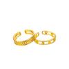 Anillo de oro arena de Vietnam entrelazado anillo abierto latón chapado en oro anillo abierto ajustable rojo neto al por mayor