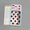 Capa de celular instantânea com bolinhas coloridas para Apple 17promax iPhone 16 transparente com céu estrelado dopamina