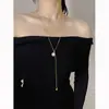 Colar requintado de pérolas de imitação 2024 nova moda colar corrente longa para suéter corrente decorativa puxar personalidade acessórios simples