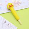 Pluma de descompresión material de protección ambiental linda pellizco pluma musical pedido privado logotipo utensilios para estudiantes pluma de gel negra 0.5mm