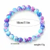Pulseira TemuTK Mais Vendida Aumenta a Confiança Realça o Charme Pulseira de Contas de Cristal Roxo Ametista