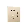 Pi Arnold Panel de Pared de Enchufe de Interruptor de Tablero Grande Conectado Color Dorado Champán Hogareño 86 Oculto Enchufe de Interruptor de Cinco Agujeros