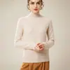 Suéter 100% Cachemir Puro para Mujer, Cuello Alto Medio, Suéter de Manga Raglán Engrosado de Doble Hilo, Jersey Holgado con Capa Base de Punto