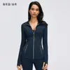 Chamarra de yoga de manga larga para otoño, chamarra deportiva elástica ajustada para mujer, adecuada para actividades al aire libre como ciclismo, correr y fitness, modelo D26110