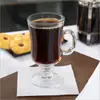 En stock Taza de Vidrio Creativa para Café Irlandés con Asa Taza para Bebidas Frías Jugo Postre Helado Engrosada Impresión