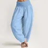 Pantalones Casuales Versátiles de Moda Estilo Nuevo 3D Estampado Digital Europeo y Americano Transfronterizo Pantalones Tailandeses para Mujer de Algodón Puro Estampado Directo Pantalones Largos de Primavera y Verano