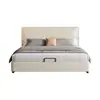 Cama simple moderna de lujo ligero para dormitorio principal, cama doble de 1.8x 2m con almacenamiento, cama grande minimalista, cama doble nórdica de 1.2m