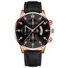 Reloj de Pulsera para Hombre con Calendario en Forma de Abanico, Escamas de Diamante Romano de Tres Ojos, Reloj de Cuarzo para Hombre, de Fábrica Original