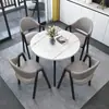 Juego de mesa y sillas de negociación tienda comercial recepción reunión mesa redonda pequeña área de descanso simple casual una mesa cuatro sillas mesa de comedor