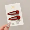Presilhas de cabelo de alta qualidade estilo coreano em cores dopamina para mulheres, presilhas de bico de pato doces para franja, acessórios de cabelo