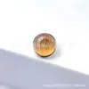 Pendientes de Aleación de Titanio Astmf-136 con Borde Ondulado Piedra Ojo de Gato G23 Titanio Nuevo Multicolor Circonita Grande Joyería para Perforación Cabeza