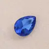 Diamante con forma especial de gota de agua puntiagudo, chapado en plata de ley real, fondo de cristal, pedrería, accesorios para el cabello, accesorios para la ropa, diamante de gota de agua de fondo puntiagudo