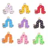 Venta al por mayor transfronteriza de accesorios para joyería DIY: colgantes de esmalte con forma de insecto de dibujos animados, collares hechos a mano, llaveros y dijes pequeños de aleación