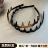 Accesorios Coreanos para el Cabello Diadema Simple con Forma de Ola de Parte Alta para Mujer, Versátil y Elegante, con Dientes para Uso Antideslizante, Adecuada para Lavarse la Cara
