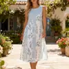 Vestido Nuevo Estilo para Mujer de Comercio Exterior Europeo y Americano 2026, Vestido Casual sin Mangas de Verano Básico de Longitud Media