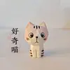 Adorno de gato de la suerte de madera tallado a mano para escritorios de oficina y mesas, decoración creativa para el hogar, decoración de regalo de cumpleaños