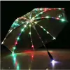 Paraguas Automático para Sesiones al Aire Libre Paraguas para Fotografía de Bodas Paraguas con Señal Nocturna LED Paraguas Luminoso Infantil