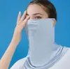 Mascarilla de Protección Solar, Protector de Cuello para Hombre, Pañuelo Facial para Ciclismo al Aire Libre, Pañuelo para la Cabeza de Pesca, Bufanda de Seda Helada, Velo de Cara Completa, Velo con Colgante para las Orejas