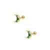 Pendientes de Acero Inoxidable con Cruz y Circonita Pendientes Pequeños para Cartílago del Oído Sentido de Diseño de Pendientes Nicho Invierno Lujo Ligero Pendientes con Sensación de Alta Gama