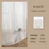 Cortinas Internacionais da Amazon, Cortinas Voil Transparente com Bolinhas e Pompons, Cortinas com Ilhós de Ferro, Exclusivamente para Plataformas de Comércio Exterior