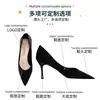 Fábrica de Origem Personalizadas Transfronteiriças Sapatos de Salto Alto Bico Fino para Mulheres com Salto Fino, Adequados para Cheongsam, Sapatos de Casamento de Tira Única