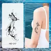 Pegatinas de Tatuaje de Buceo con Jugo de Hierbas para Mujeres, Impermeables, de Larga Duración, de Gama Alta, Patrón de Vida Marina, Snorkel, Surf, Sexy