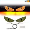 Cross-border Explosions Car Internet Red Eye Light Devil's Eye LED Decorative Light Expression Light Rear Window Car Warning Light