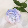 Rosa de Seda Simulada Sencilla Adornos Decoración para el Hogar Boda Decoración de Boda Flor Simulada Cabeza de Rosa Flores Falsas
