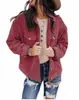 2025 Ropa de Mujer de Exportación Nueva Transfronteriza Europea y Americana Otoño e Invierno Chaqueta de Color Puro Top Cárdigan Holgado Chaqueta de Terciopelo