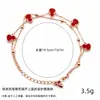 Pulsera Popular de Cinco Calabazas de Xiaohongshu para Mujer, Pulsera de Cinco Flores de Lujo Chapada en Oro Rosa de Alta Gama de 18 Quilates con un Toque de Alta Gama
