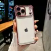 Funda Transparente Simple Galvanizada con Protección Anti-Caídas en las Cuatro Esquinas Adecuada para iPhone 16 Pro Max, Funda para Teléfono Apple 17 15/14