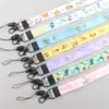 Atacado de fábrica cordão porta-cartão de desenho animado, cordão longo para crachá de identificação, alça de pescoço para celular, cordão para cartão de campus, cordão com fivela de avião