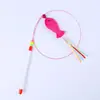 Fábrica em estoque arame de aço pena vara engraçada para gato vara longa elástica rato peixe vara engraçada para gato brinquedo de gato atacado transfronteiriço
