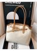 Bolso Tote Transfronterizo para Viajero Mujer Gran Capacidad 2025 Nuevo Primavera y Verano Simple Combinable Bolso de Hombro Bolso con Sensación de Alta Gama