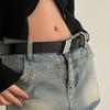 Cinturón Femenino Nicho Simple Hebilla Verano Cintura Estudiante Estilo K Casual Versátil Cinturón Negro Look Adelgazante