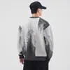 Invierno Nuevo Cálido Suéter Jacquard de Cuello Redondo para Hombre Suelto Talla Grande Estilo Japonés Retro Combinable Suéter de Moda
