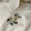 Juego de tres-cuatro piezas bordado de algodón y lino teñido en hilo estilo fresco al por mayor, suave, agradable para la piel, transpirable, ropa de cama individual y doble textil para el hogar 12