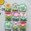 Tulipán de resina DIY accesorios para el cabello hechos a mano al por mayor lonchera taza de agua material de parche flor transparente norte 13