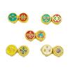 Color que conserva oro antiguo cuerda roja tejida quemando azul goteando aceite thangka cinco caminos Dios de la Riqueza pulsera diy collar cuentas accesorios Wenwan