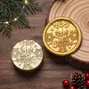 Nuevos sellos de lacre de la serie navideña con diseños de muñeco de nieve, Papá Noel y renos, hechos de latón para decoración de diarios