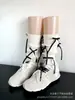 Conjunto de Piernas con Lazo Rosa Estilo Miu para Mujer Primavera y Otoño Calcetines de Punto Estilo Gris Calcetines Blancos Apilados en la Pantorrilla Estilo Ballet