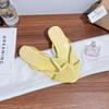 Chanclas de cuña estilo hada francesas Yuanlitong de 6 cm ~ Tira fina de tanga Sandalias de plataforma gruesa para mujer para uso exterior en verano