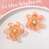 Fotografía Serie Rosa Super Hada Estilo Lujo Ligero Flor Pequeña de Vidrio Semi-Terminado DIY Accesorios para el Cabello Pendientes Flor para Zapatos de Mujer
