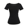 1016-2025 Nuevo Estilo Deseo Puro Casual Cuello en V con Cordones Top Camiseta de Manga Corta Adelgazante Sexy para Mujer Camisa Base