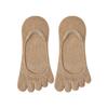 Calcetines de Cinco Dedos para Mujer Verano Delgados Calcetines de Barco Silicona Antideslizante Verano Boca Baja Calcetines Invisibles Calcetines de Algodón con Dedos Separados Calcetines Sin Costuras