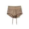 Pantalones Cortos Deportivos de Color Sólido Estilo Europeo y Americano de Nicho para Mujer Chica Atrevida con Cordón y Cordones Casual para Casa Ropa de Exterior Pantalones Cortos Calientes Super Shorts