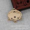 Joyería DIY Cobre Chapado en Oro de 24 Quilates Conserva el Color 16*16*4mm Base para Anillo Accesorios DIY Hechos a Mano Materiales B1891