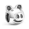 Série animal de prata cacto ouriço pingente de miçangas pulseira de unicórnio fofa de miçangas fabricantes em estoque atacado