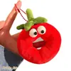 Pingente criativo de rosquinha de frutas e vegetais, chaveiro de boneca fofa de olhos grandes, decoração de bolsa, pequeno brinde promocional